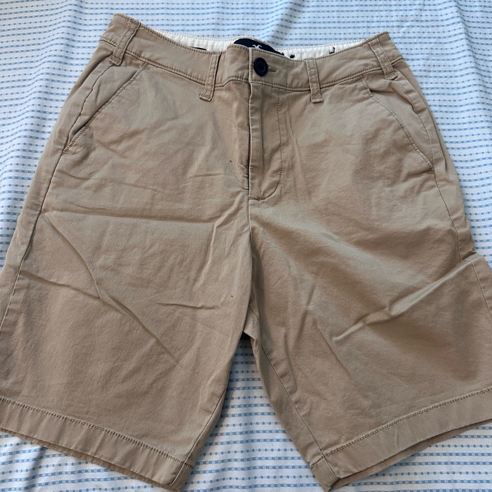Hollister Tan Flat Front Shorts Casual Style used